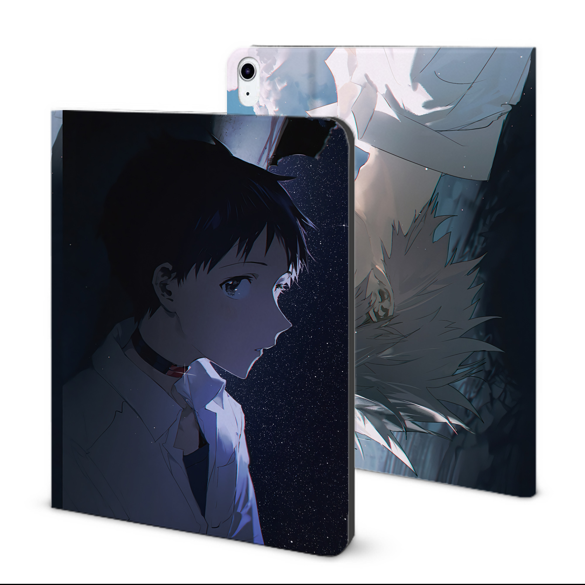 （画像用） EVA 新世紀エヴァンゲリオン IPad ケース ブック型 PUレザー TPU 耐衝撃 軽量 薄型 ペン収納なし 全面保護 IPad 各モデル対応